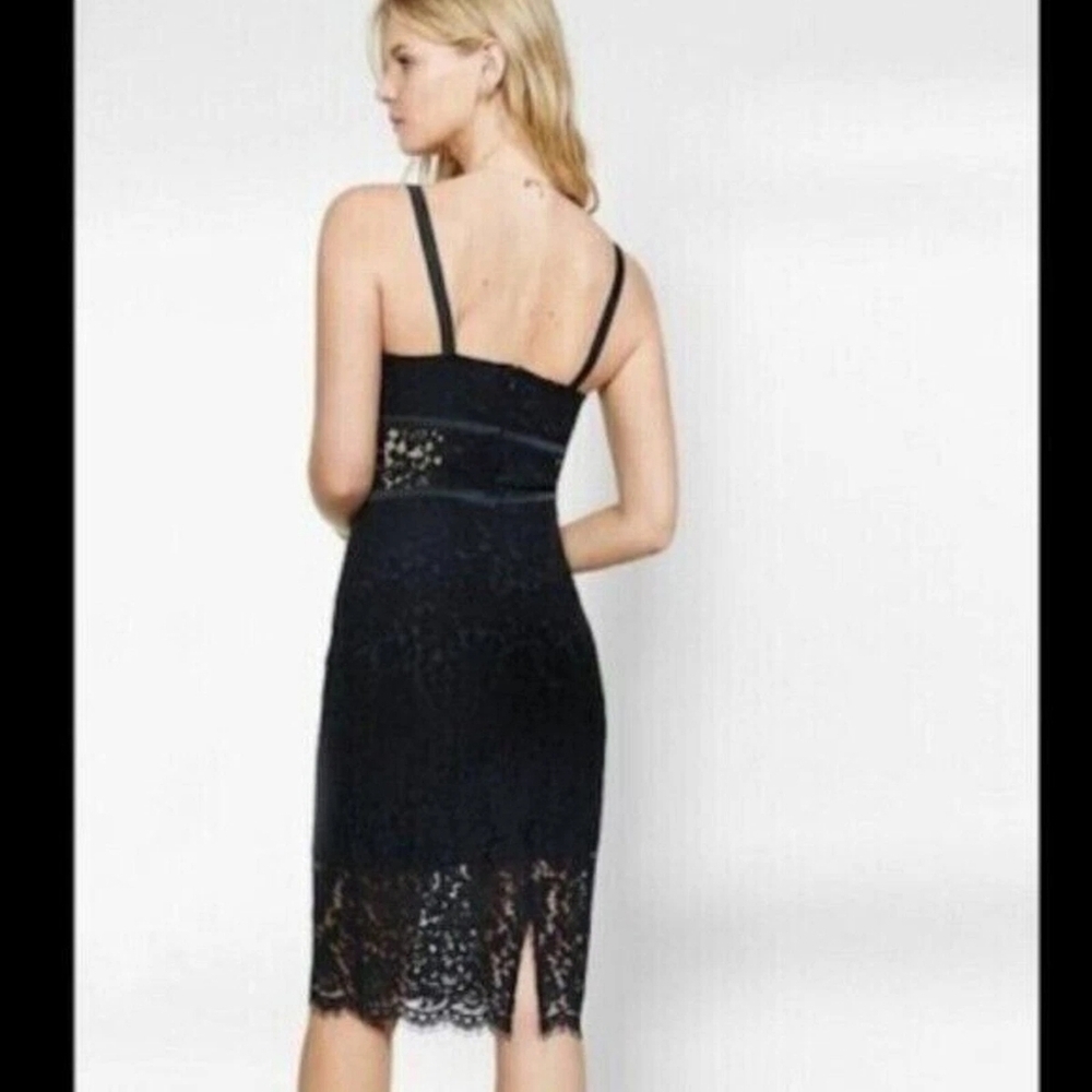 Express black lace corset slip dress - Picture 2 of 4